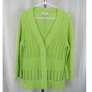 Christopher & Banks Bright Green Women's Cardigan